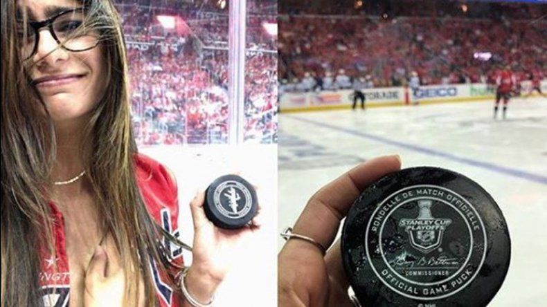 Un disco de hockey le reventó una silicona a una ex actriz porno