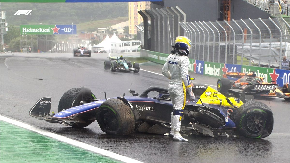 Un Accidente Forz El Abandono De Franco Colapinto Bajo La Lluvia En Brasil