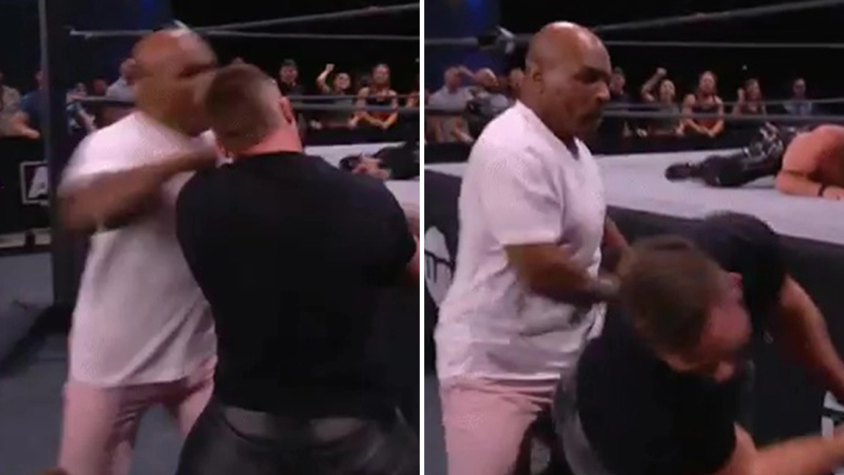 Tremendo Nocaut De Tyson En Una Pelea De Lucha Libre