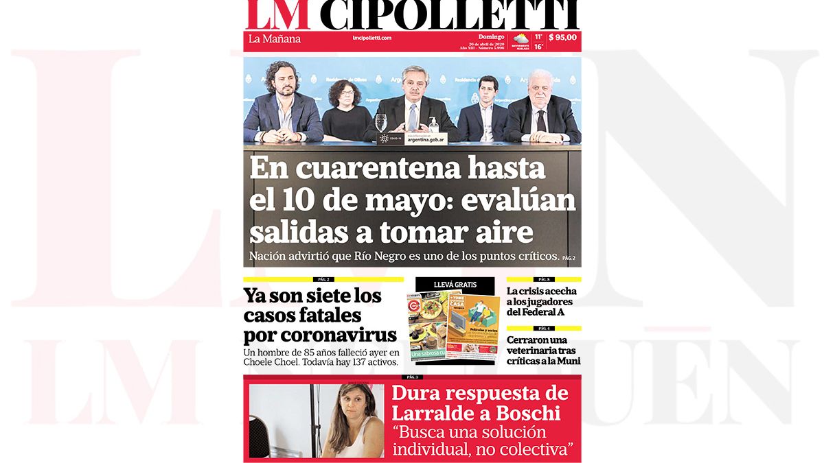 Mirá la edición impresa de LM Cipolletti