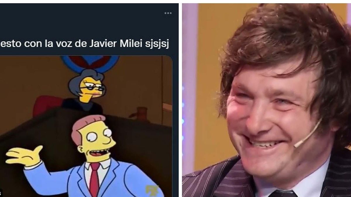 La voz de Milei apareció en un capítulo de Los Simpson y estallaron los