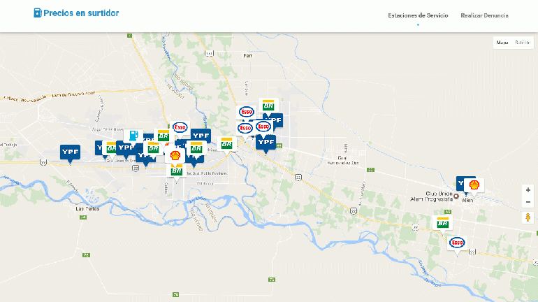 Precios en surtidor, la aplicación para encontrar nafta barata