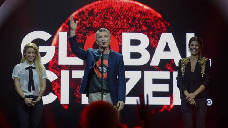 Macri fue presentado por Shakira y habló en el festival Global Citizen.