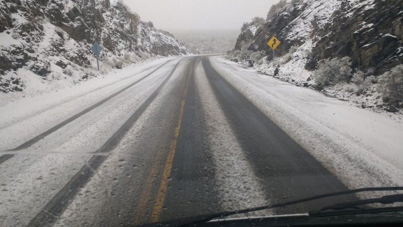 Así estaba la Ruta 237 esta mañana.