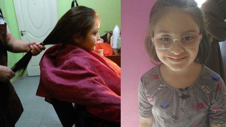 El antes y el después de la pequeña Sabrina. 