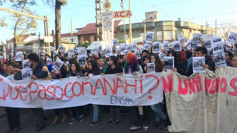 La primer marcha exigiendo la aparición con vida de Anahí.