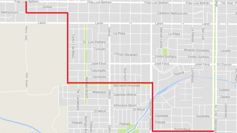 Así fue el trayecto de la persecución. Se inició en Olascoaga y Purmamarca y finalizó en Beltrán y Anaya.