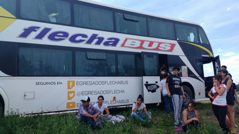 Durante las dos horas que quedaron varados por falta de combustible.
