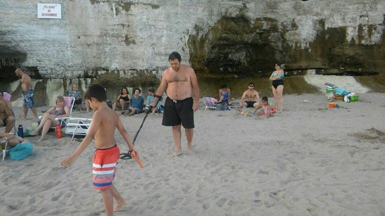 El hombre recorrió la costa entre la Tercera y la Cuarta Bajada.