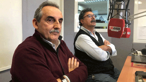 Moreno en los estudios de LU5.&nbsp;
