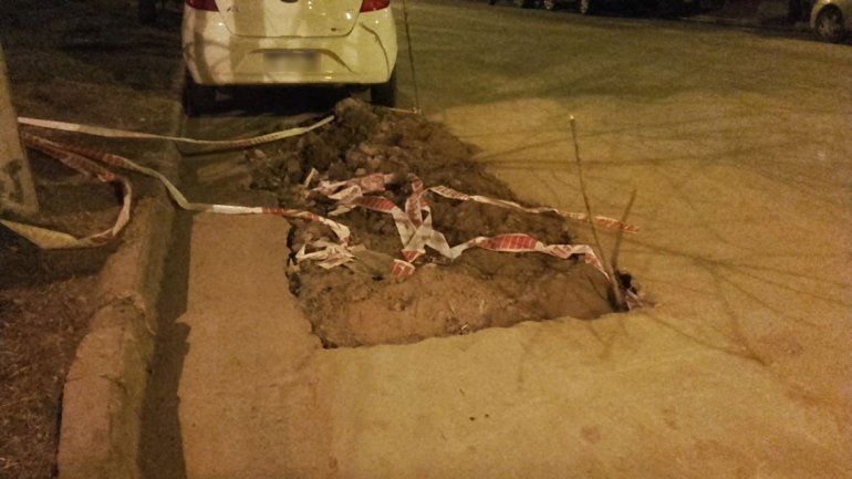 <p>El arreglo sobre la calle Fotheringham.</p>