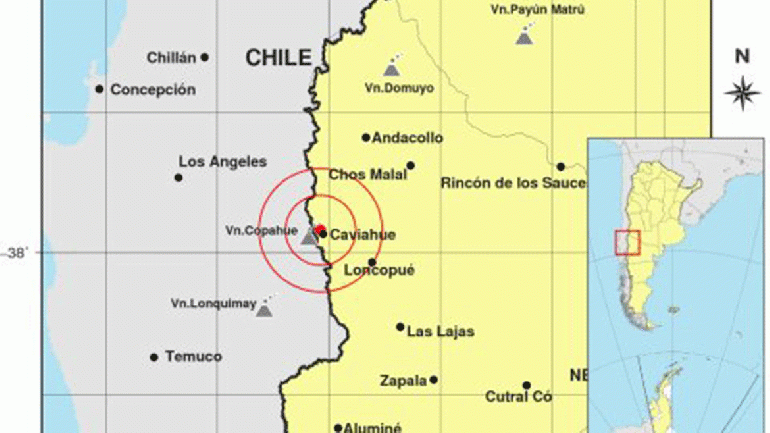 Se registró un sismo de 4 grados esta madrugada en Caviahue