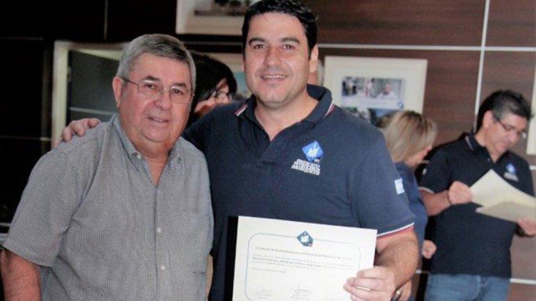 Manuel Arévalo con Valentín Bevacqua<br>