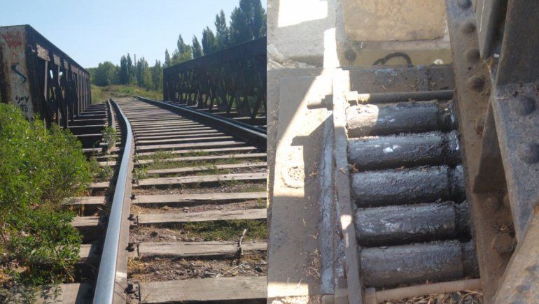 El tren sin servicio por otro choque del puente ferroviario