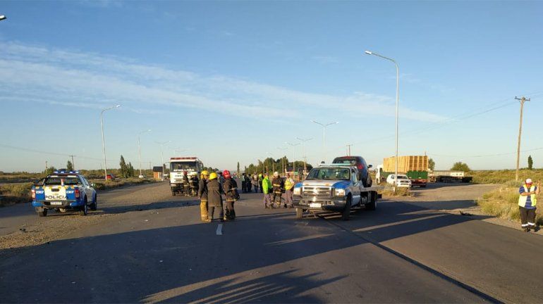La Ruta 22 presenta demoras en la zona del accidente.