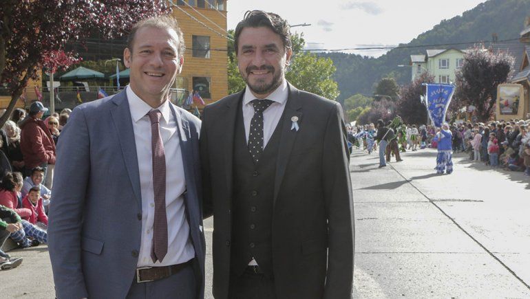 El gobernador Omar Gutiérrez y el intendente de San Martín