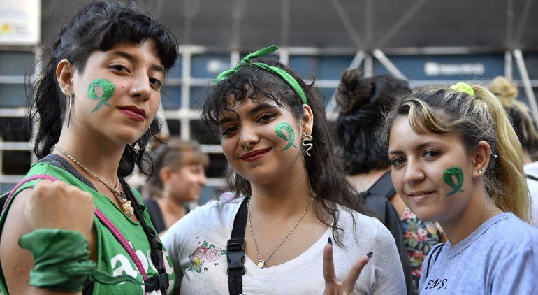 Concentración frente al Congreso por el Aborto.