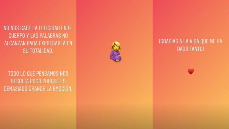 Abel anunció que tendrá su primer hijo con Calabrese, a través de Instragram. 