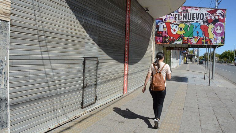 El centro de Neuquén durante la cuarentena por coronavirus.