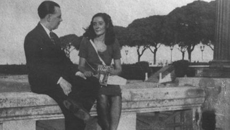 Jorge Luis Borges y Estela Canto.