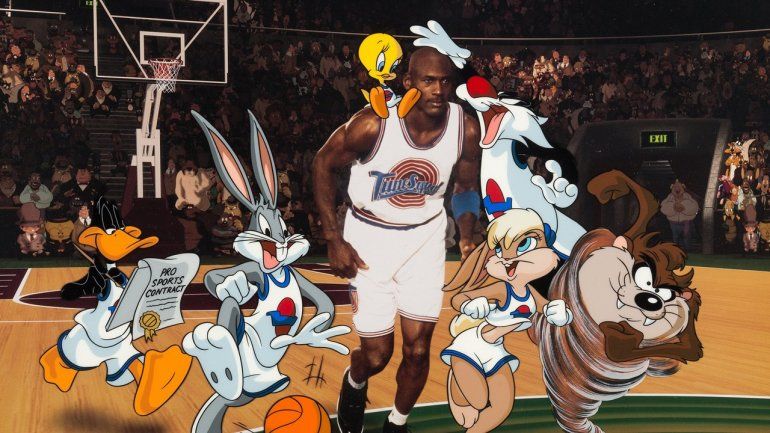 Bugs Bunny junto a Michael Jordan