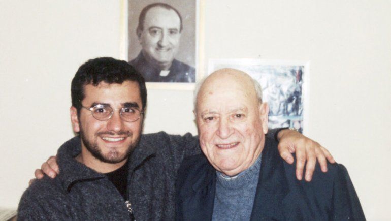 Gustavo Edelman con el fundador del Colegio Don Bosco Juan Gregui.