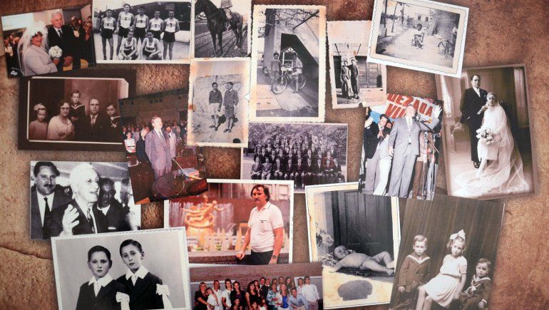 Recuerdos de su infancia, fotos familiares y diferentes etapas de su vida política y empresaria.