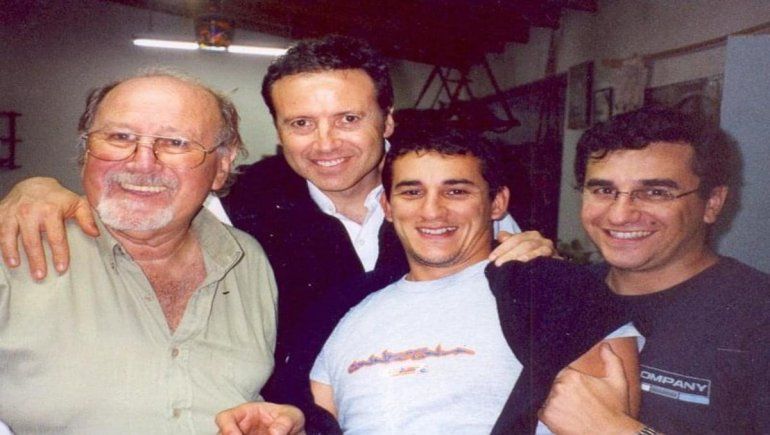 Jorge Edelman, junto a su tío que lo inspiró para abrirse paso en el mundo de los medios.