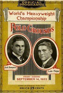 El programa de la pelea entre Luis Ángel Firpo y Jack Dempsey en Nueva York.