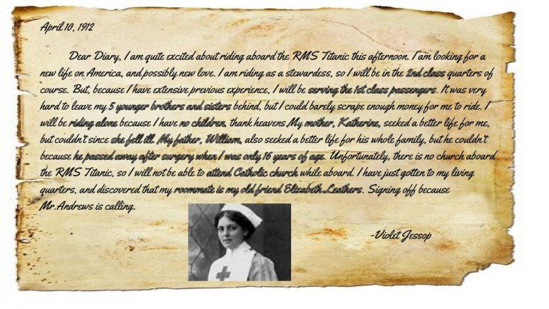Violet escribió fragmentos de su increíble vida y de su naufragio más famoso, el del Titanic.