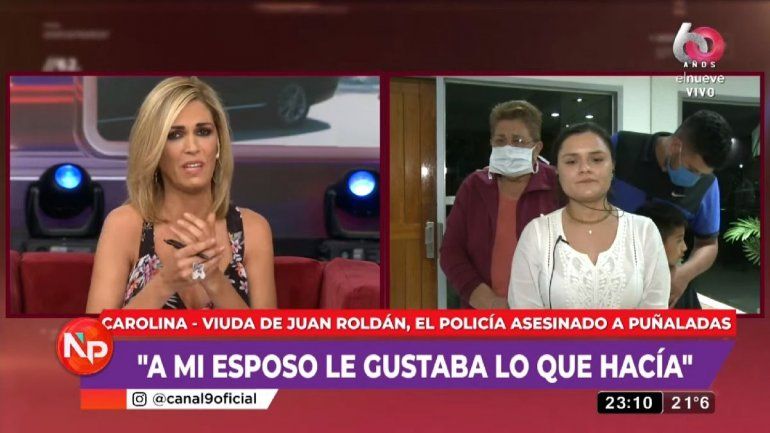 Viviana Canosa entrevistó a la viuda del policía asesinado a cuchillazos en Palermo.
