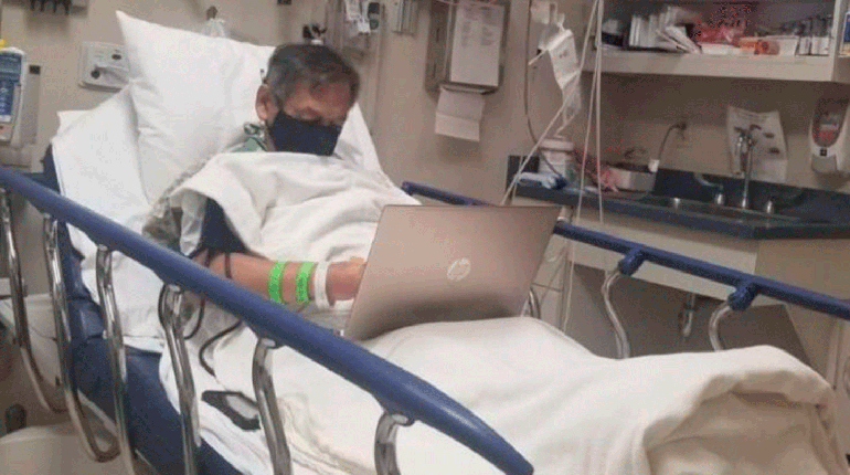 Emocionante: profesor murió de Covid corrigiendo exámenes en el hospital