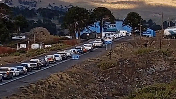 En la previa de Semana Santa, ya hay largas filas en Pino Hachado para cruzar a Chile
