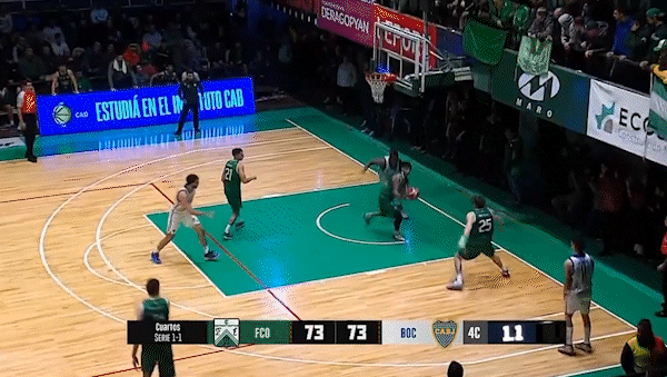 el mejor triple de la historia en la liga nacional de basquet para que ferro le gane a boca