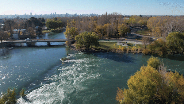 desde el dron de lmn asi se ve la creciente en el rio limay desde el dron de lmn asi se ve la creciente en el rio limay