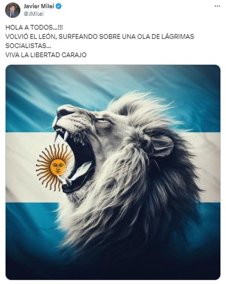 Javier Milei continuó el conflicto con el presidente de España en sus redes sociales. Javier Milei continuó el conflicto con el presidente de España en sus redes sociales.