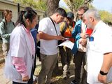 Un abrigada especial del Ministerio de Salud de la Nación recorrió junto a equipos provinciales y municipales barrios de la ciudad.