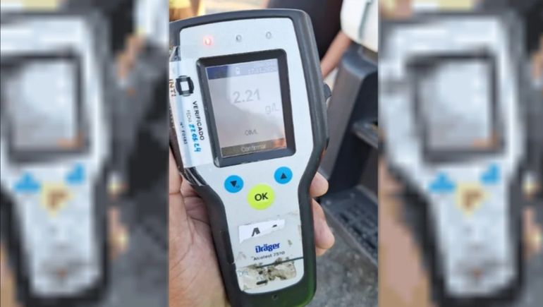 El alcoholímetro marcó 2