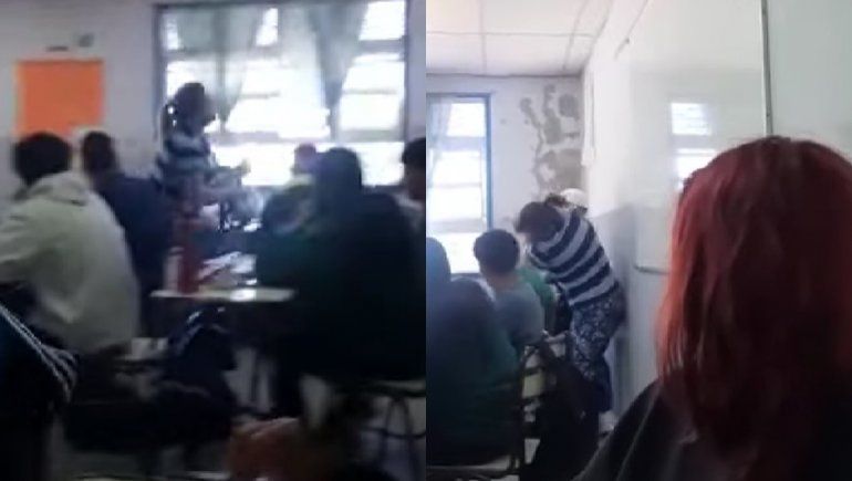 Entró al aula y golpeó a un alumno que le hacía bullying a su hijo