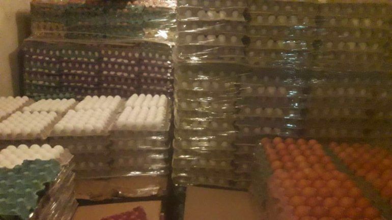 Decomisaron otra gran cantidad de huevos que venían al Valle