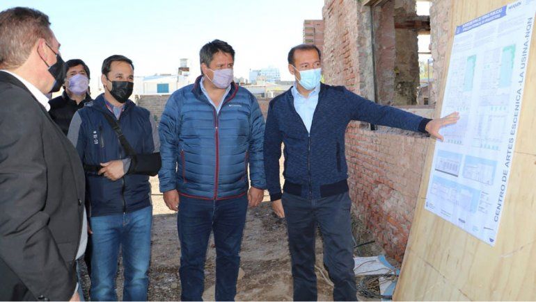 Gaido y Gutiérrez recorrieron la Usina Cultura, el espacio que va a fortalecer la ciudad turística