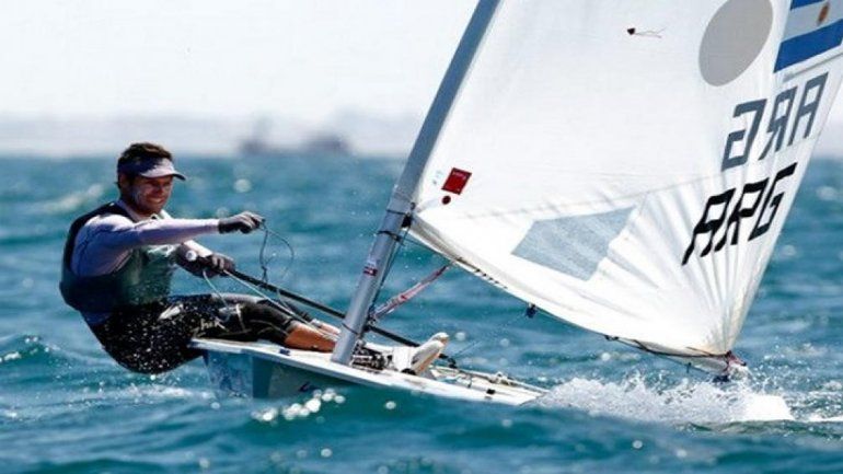 En clase Laser de vela