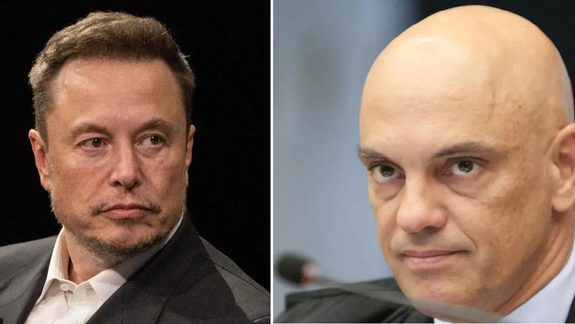 Enfrentados. Elon Musk y Alexandre de Moraes