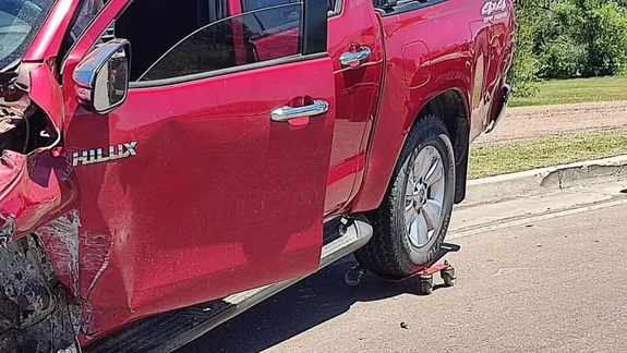 El argentino conducía el Audi -en estado de ebriedad- que chocó violentamente con una camioneta Hilux. Foto: Infobae.