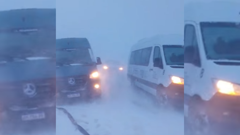 Una fuerte nevada azotó los sectores cordilleranos de la provincia.