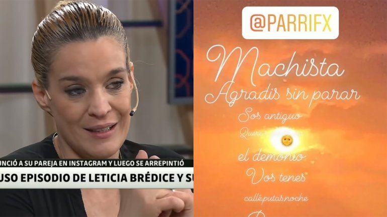 Brédice contó que denunció a su novio en las redes por un capricho