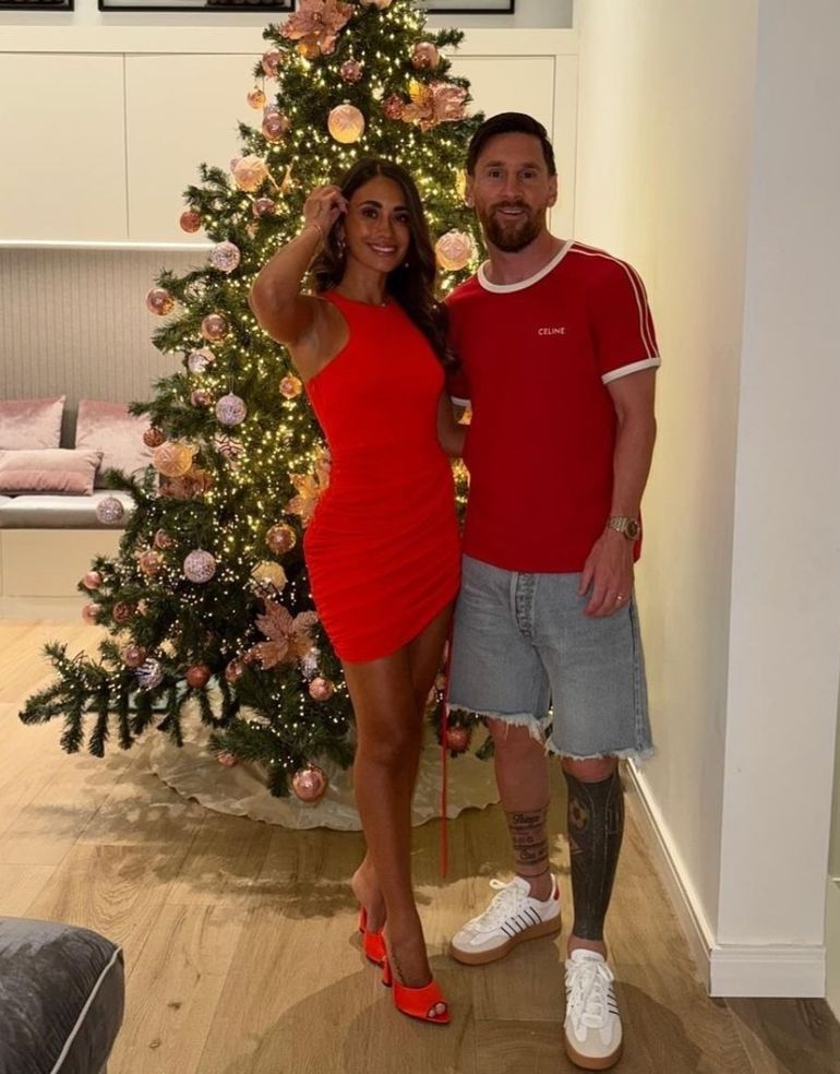 El festejo de Navidad de la familia Messi El festejo de Navidad de la familia Messi