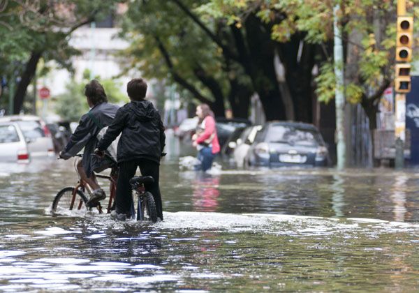 Imágenes del temporal en La Plata