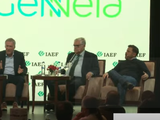 Martín Tetaz, junto a López Murpy y Juan Schiaretti en el IAEF