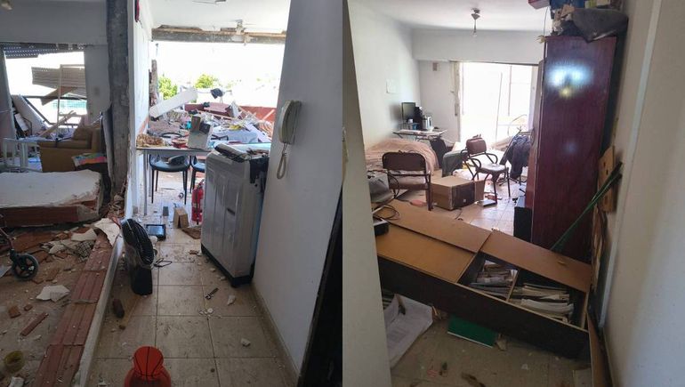 Explosión en centro oeste: las imágenes de la destrucción del departamento